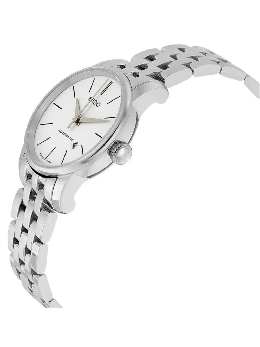 NWT Mido Baroncelli Automatic White Dial Stainless Steel Ladies Watch